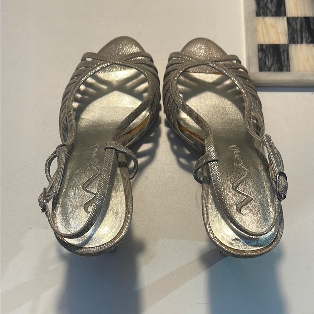 Nina Silver Heels Elegant Stiletto Sandals - Picture 8 of 12